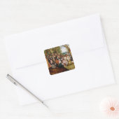 Landschap met St. John de Baptist Preaching Vierkante Sticker (Envelop)