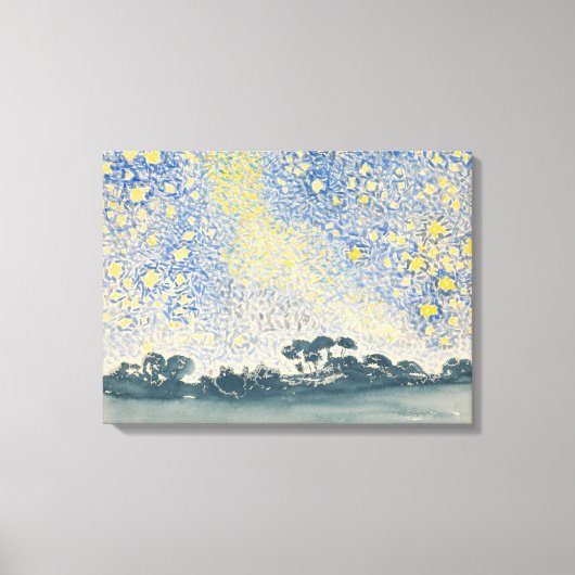 Landschap met sterren canvas afdruk (Voorkant)