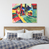 Landschap met twee Poplars Wassily Kandinsky Canvas Afdruk (Insitu (Slaapkamer))