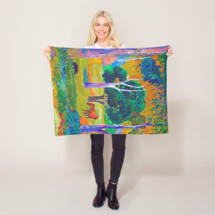 Landschap met varkens en paarden, Gauguin Fleece Deken