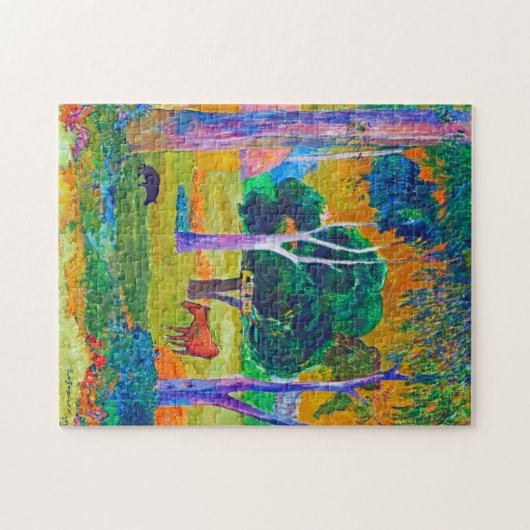 Landschap met varkens en paarden, Gauguin Legpuzzel (Horizontaal)