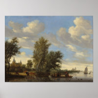 Landschap met veerboot, 1649 (olie op doek)