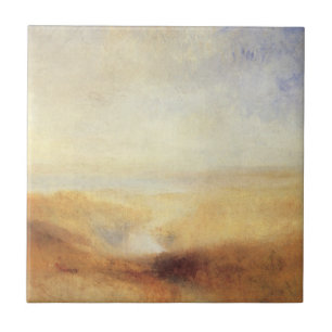 Landschap met verre rivierbaai door Joseph Turner Tegeltje