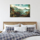 Landschap met vlucht naar Egypte Canvas Afdruk (Insitu (Slaapkamer))