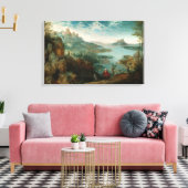Landschap met vlucht naar Egypte Canvas Afdruk (Insitu (Woonkamer))