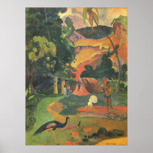 Landschap met voetgangers door Paul Gauguin Poster