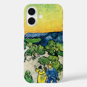 Landschap met wandelend paar van Vincent van Gogh iPhone 16 Hoesje