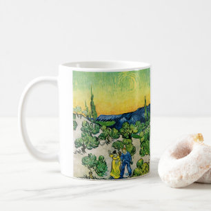 Landschap met wandelend paar van Vincent van Gogh Koffiemok