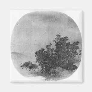Landschap met waterbuffel, Song Dynasty Magneet