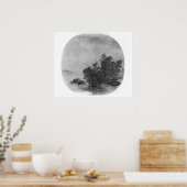 Landschap met waterbuffel, Song Dynasty Poster (Keuken)