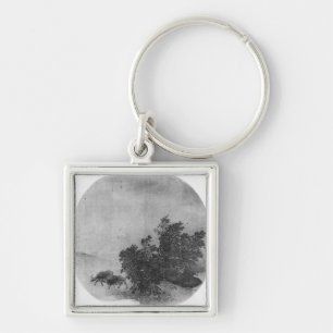 Landschap met waterbuffel, Song Dynasty Sleutelhanger