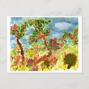 Landschap met wilde bomen #1 briefkaart