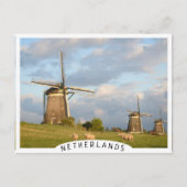 Landschap met windmolens en schapen briefkaart (Voorkant)