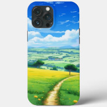 Landschap met wolken en bomen