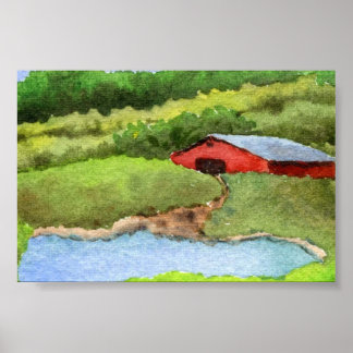 Landschap Mini-Poster Poster