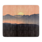 Landschap Misty Mountains Snijplank (Voorkant)