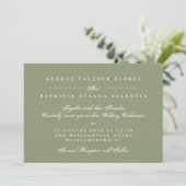 Landschap Moss Green Formal Calligraphy Elegant Kaart (Staand voorkant)