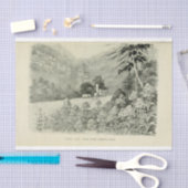 Landschap Mountain Flowers Ephemera Decoupage Tissuepapier (Craft)