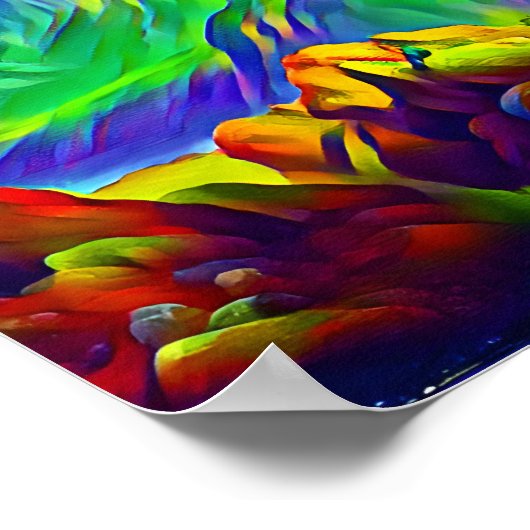 Landschap Mountains Poster (Hoek)