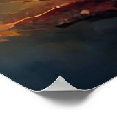 Landschap nabij Lake Modern Art Poster (Hoek)