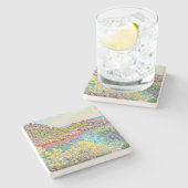Landschap nabij Monte Carlo (door Claude Monet) Stenen Onderzetter (Zijkant)
