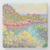 Landschap nabij Monte Carlo (door Claude Monet) Stenen Onderzetter (Voorkant)