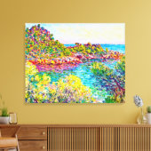 Landschap nabij Montecarlo, 1883 Claude Monet Canvas Afdruk (Insitu (Woonkamer))