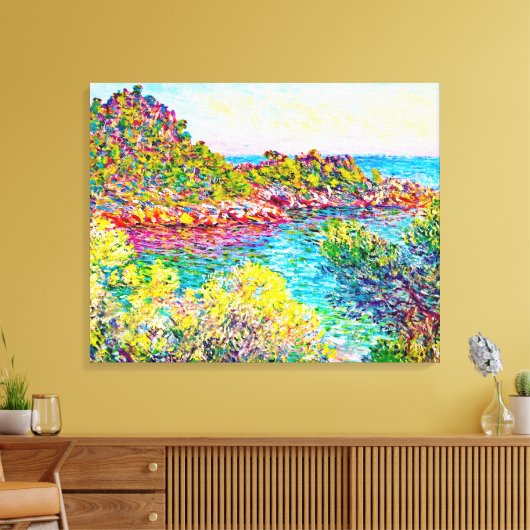 Landschap nabij Montecarlo, 1883 Claude Monet Canvas Afdruk (Insitu (Woonkamer))