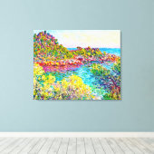 Landschap nabij Montecarlo, 1883 Claude Monet Canvas Afdruk (Insitu (Houten vloer))