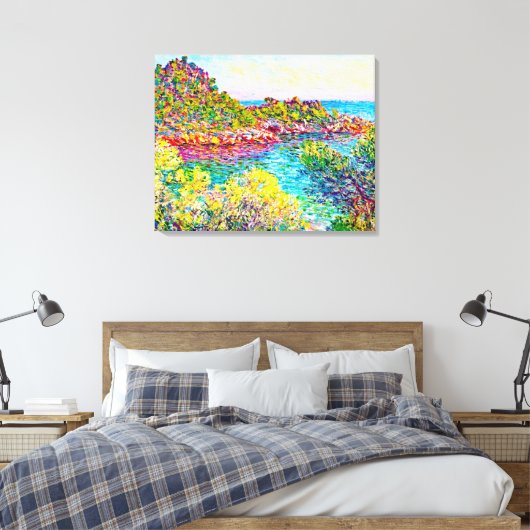 Landschap nabij Montecarlo, 1883 Claude Monet Canvas Afdruk (Insitu (Slaapkamer))