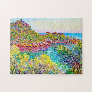 Landschap nabij Montecarlo Claude Monet levendige Legpuzzel