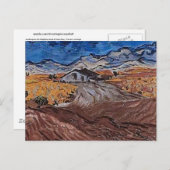 Landschap nabij Saint-Rémy, Vincent van Gogh Fine Briefkaart (Voorkant / Achterkant)