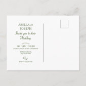 Landschap natuur grasbomen bruiloft uitnodiging briefkaart (Achterkant)