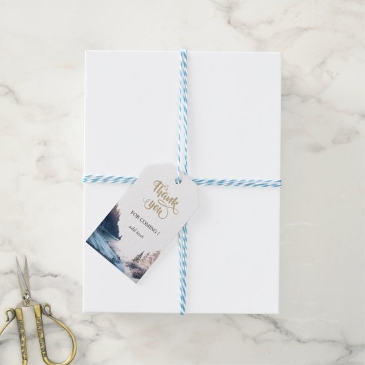 Landschap, Natuur, Labels met bosgrond Cadeaulabel (Met Touw)