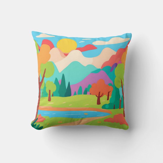 Landschap natuur viewGooi Kussen (Voorkant)