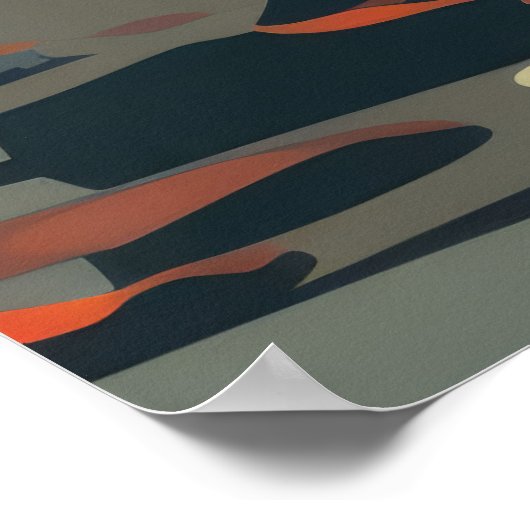 Landschap Natuurlijke zonsondergang Landschap Natu Poster (Hoek)