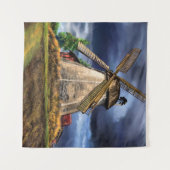 Landschap Nederland met Windmolen Tapestry Wandkleed (Voorkant (horizontaal))