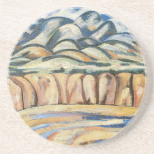 Landschap, New Mexico door Marsden Hartley, Fine A Zandsteen Onderzetter