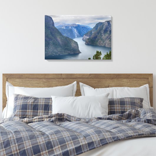 Landschap Noorwegen Canvas Afdruk (Insitu (Slaapkamer))