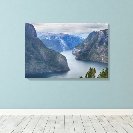 Landschap Noorwegen Canvas Afdruk (Insitu (Houten vloer))