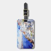 Landschap Oia Santorini Bagagelabel (Voorkant verticaal)