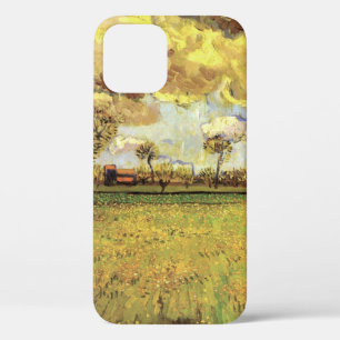 Landschap onder een stormachtige hemel door Vincen iPhone 12 Hoesje