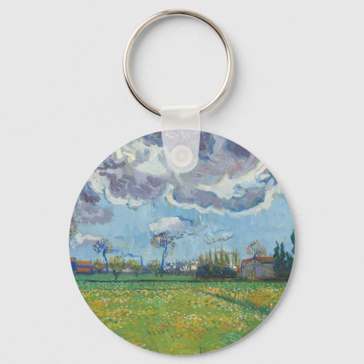 Landschap onder een stormachtige hemel Vincent Gog Sleutelhanger (Voorkant)