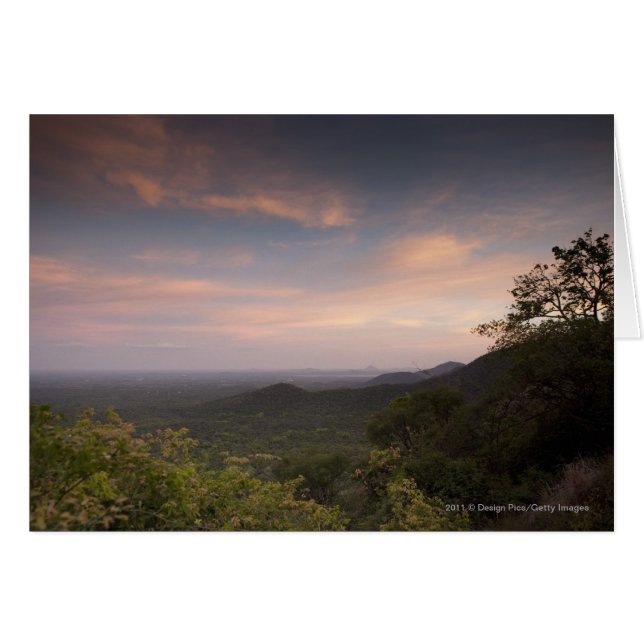 Landschap onder zonsondergang (Voorkant Horizontaal)