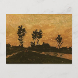 Landschap op Sunset, Van Gogh Fine Art Briefkaart