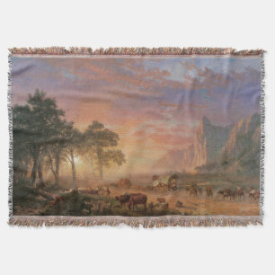  landschap, Oregon Trail van Bierstadt Deken