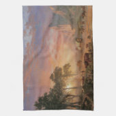  landschap, Oregon Trail van Bierstadt Theedoek (Verticaal)