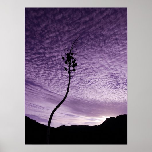 Landschap Paarse Sky Poster (Voorkant)