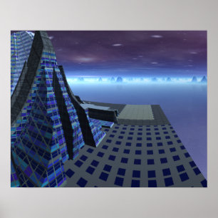 Landschap Pad Gingez el Art Center Sci Fi Landscha Poster