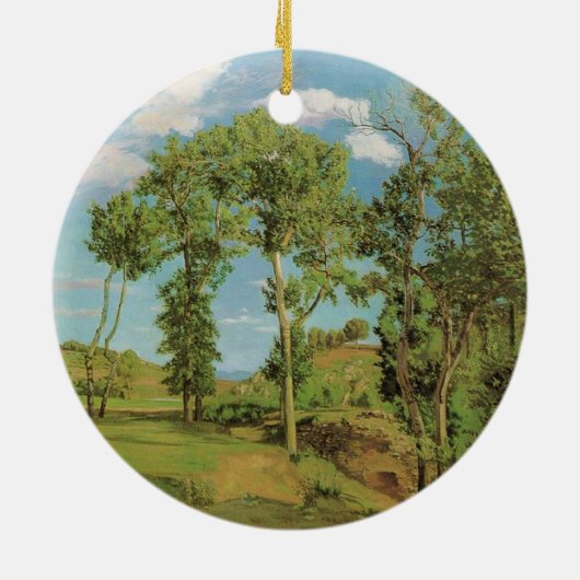 Landschap Paysage Frederic Bazille Impressionist Keramisch Ornament (Achterkant)